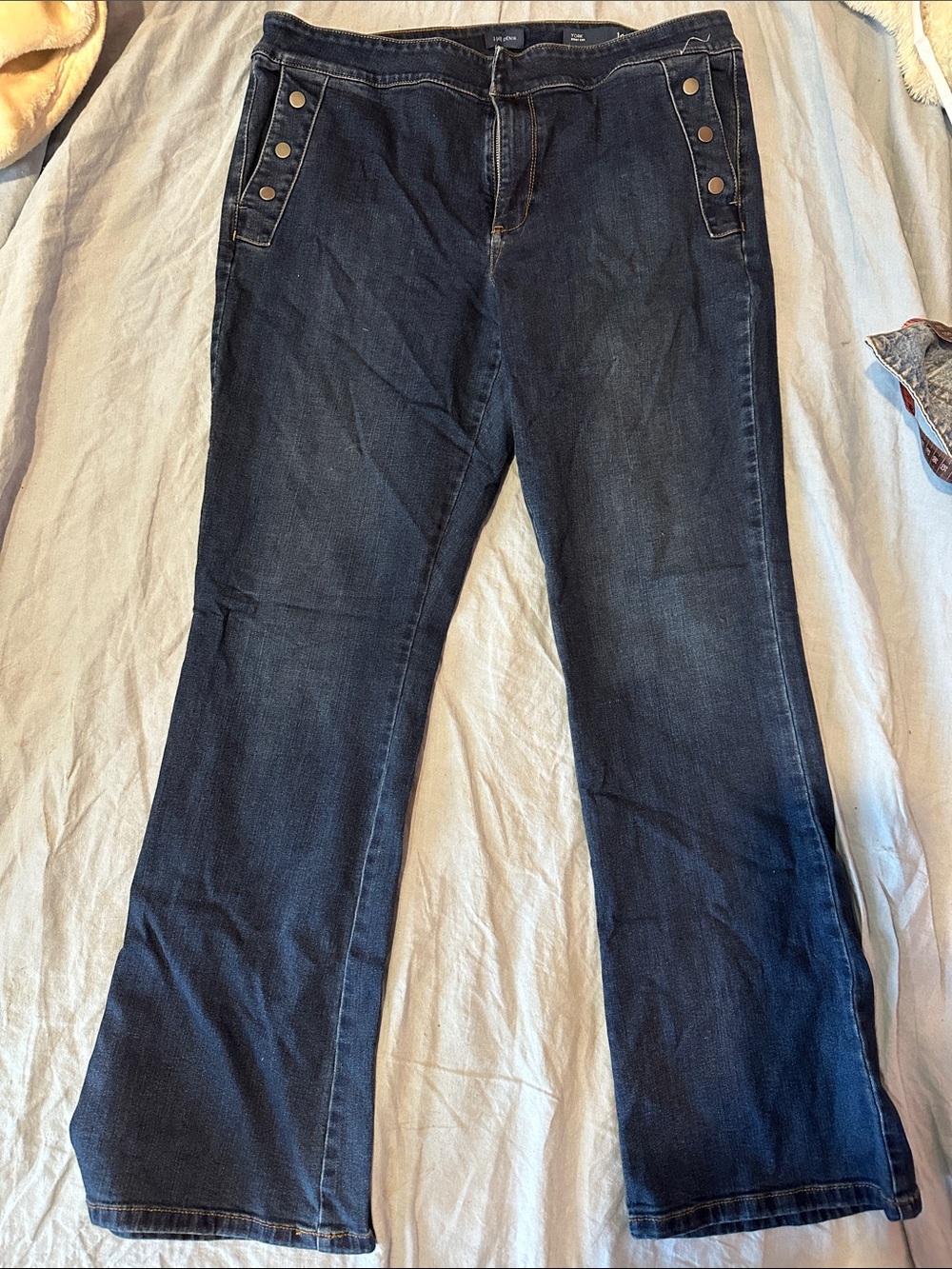 J. Jill Dark Blue Women’s Jeans with Button Accent size 14